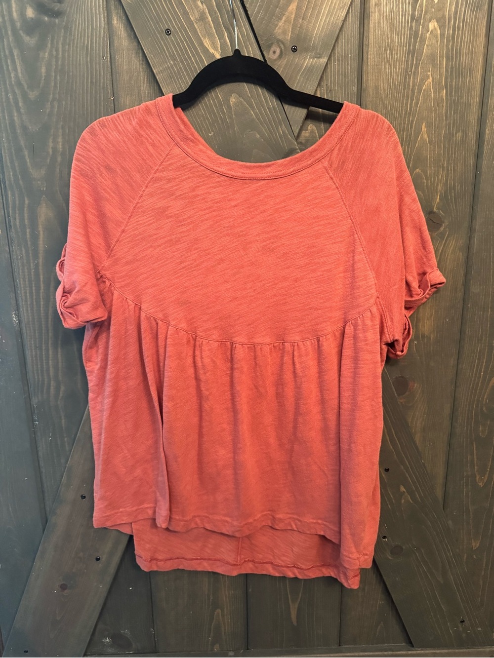 American Eagle Women's Coral Babydoll Top